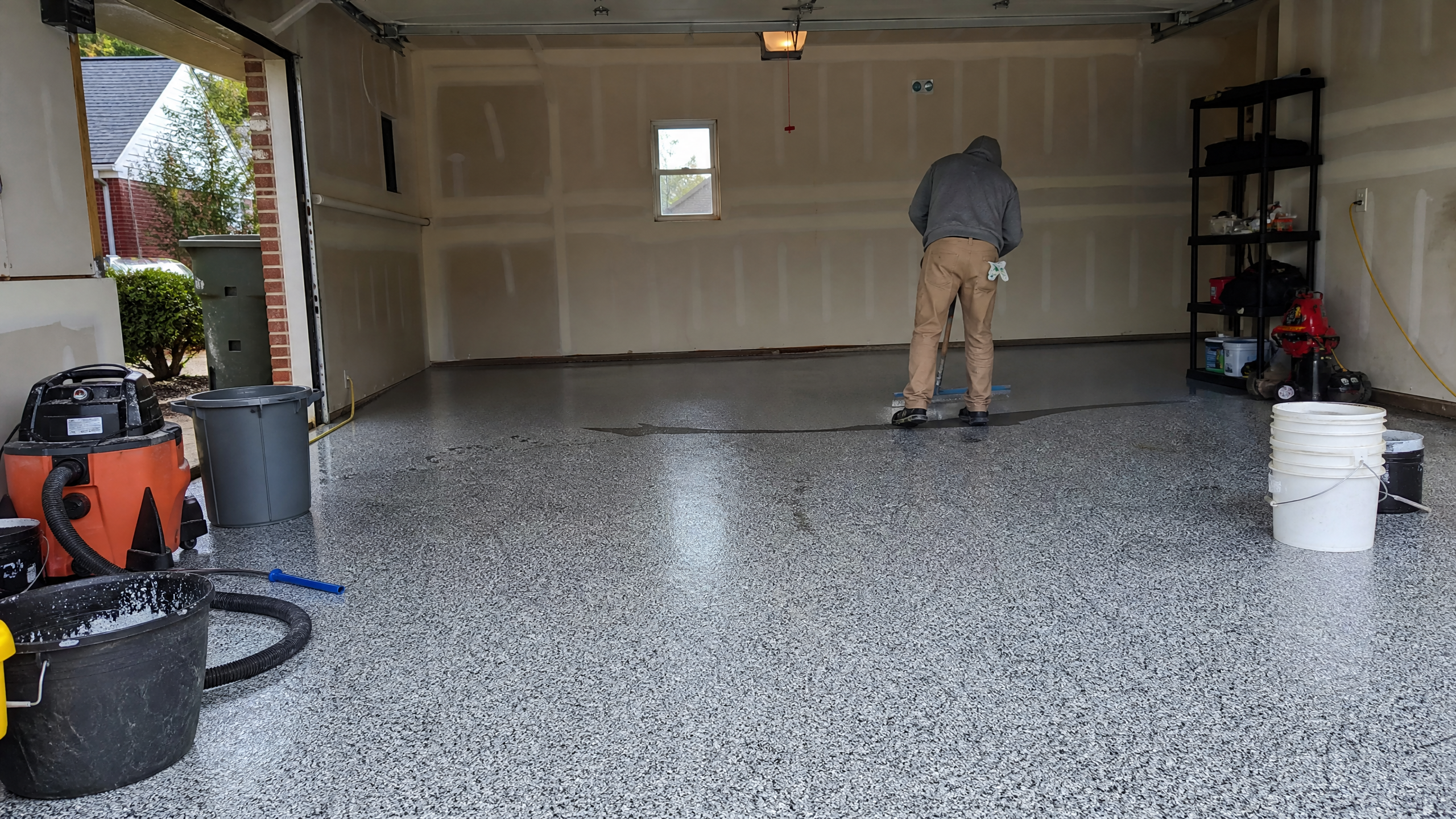 Shop, Warehouse & Industrial Floor Coatings in progress at a American residential property — professional service in Sumter County, SC